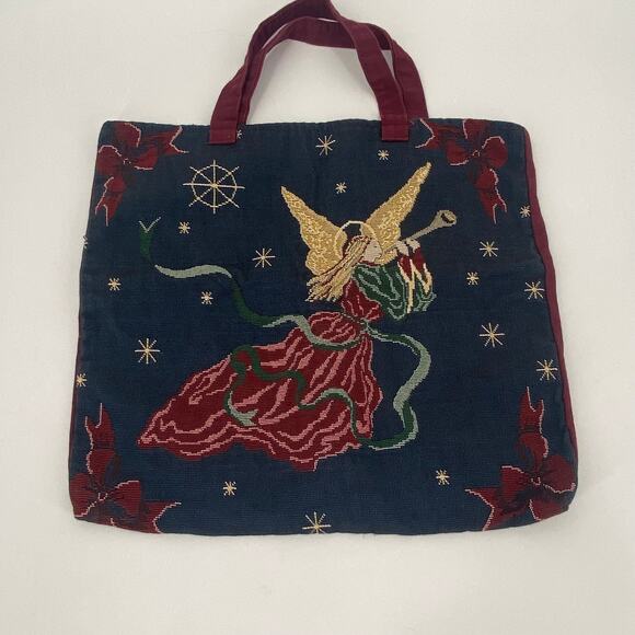 Holiday Angel Fabric Tote Bag - Picture 1 of 4